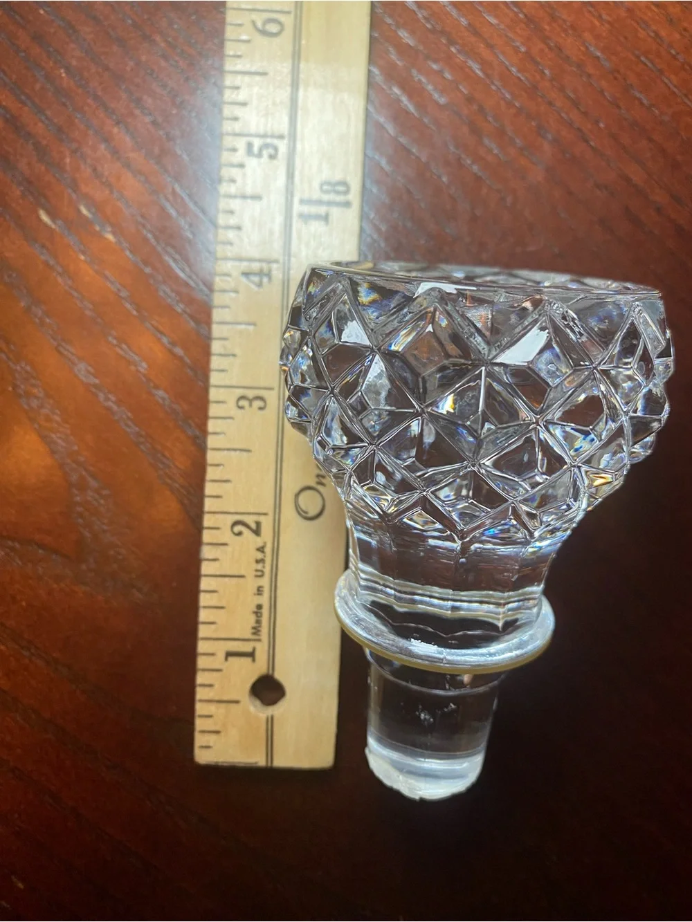 Crystal Etched Glass Decanter with stunning stopper - Clear